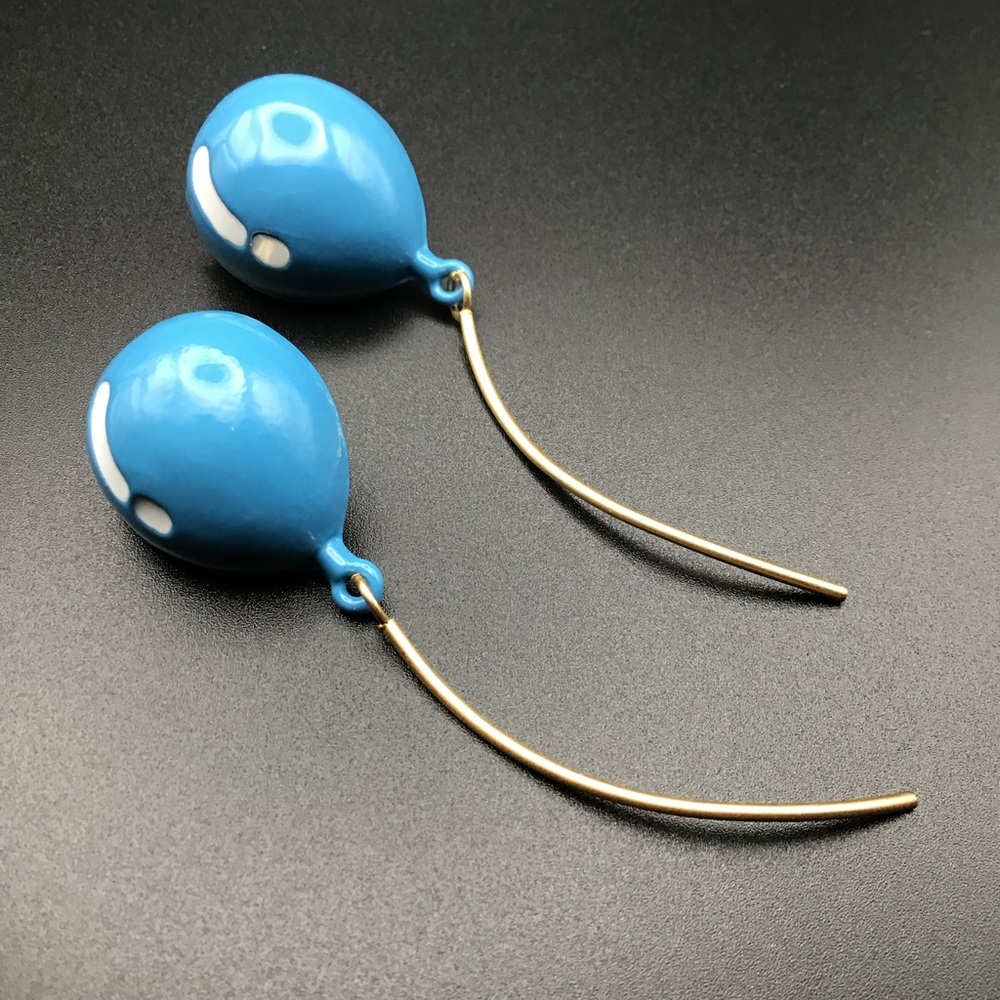 Blue Balloon Earrings